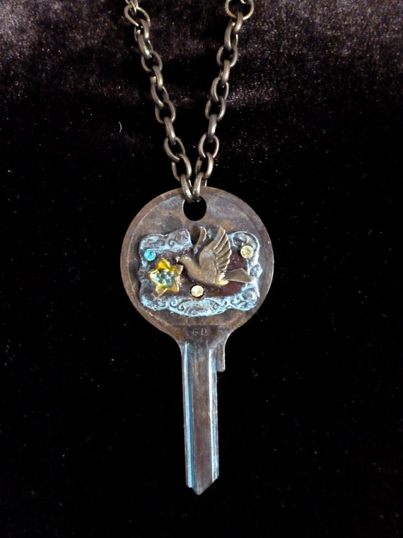 Vintage key pendant Clearance