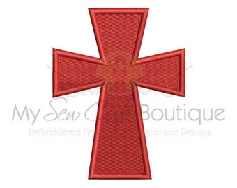 Cross Embroidery Design - 12 Sizes - Instant Download