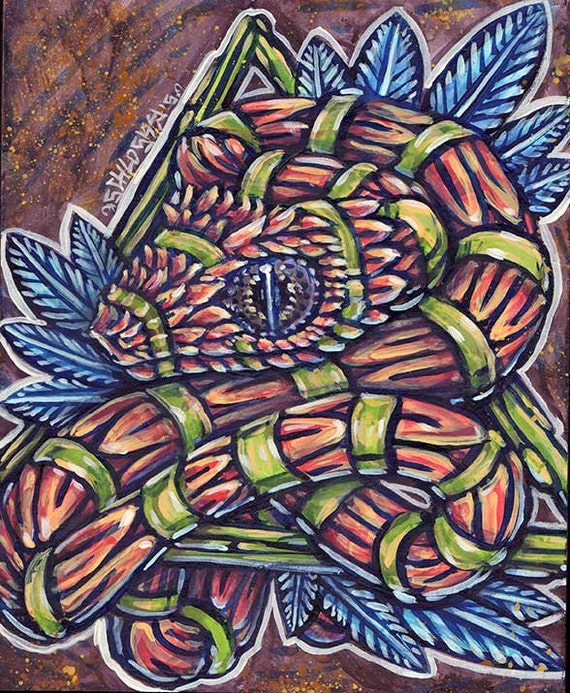 Items similar to Psychedelic Snake on Etsy