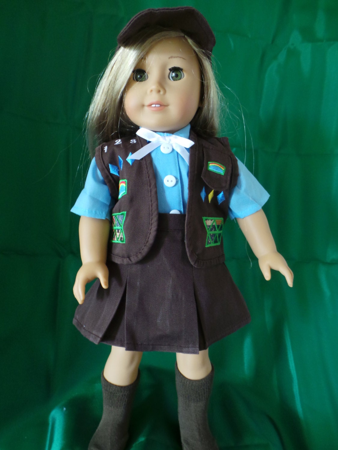 American Girl Brownie Uniform.. Includes Skirt Shirt Hat