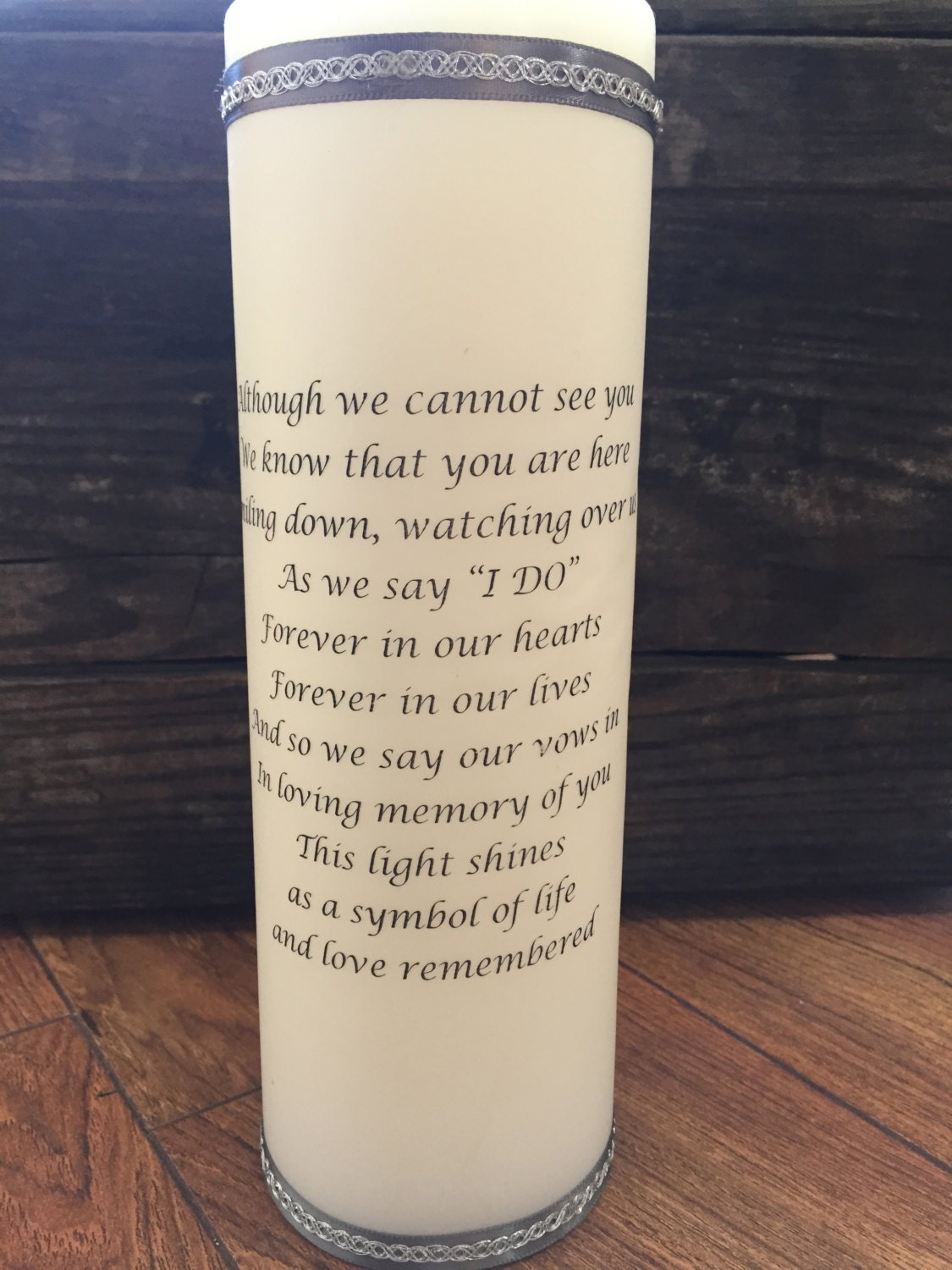 How do you choose the wording for a unity candle lighting in a wedding ceremony?