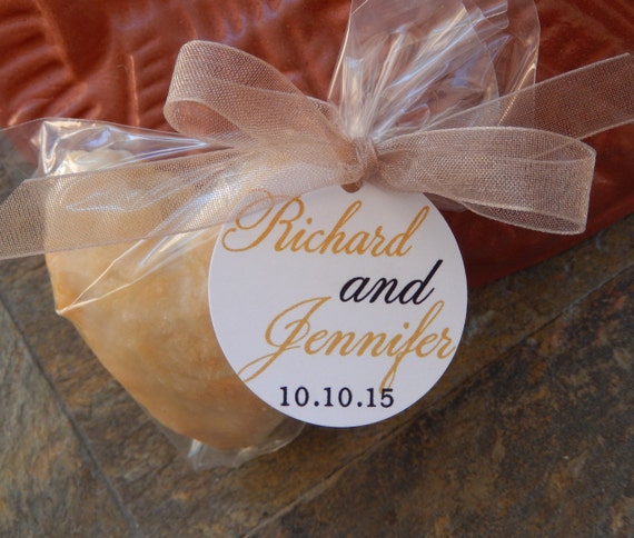 Custom Wedding Favor Paper Tags - For Cake Pops - Lollipops - Cookies - Desserts - Wedding Favors - (60) 1.5" Personalized Printed Tags Il_570xn