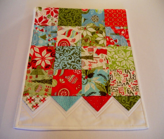 Christmas Days christmas Quilted table of etsy Fabric runners  Table Runner Christmas from Twelve