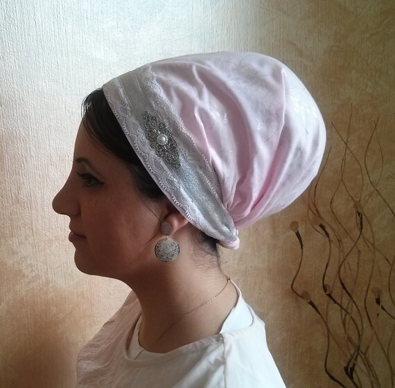 tichel head scarf jewish head coveringhead by oshratDesignz
