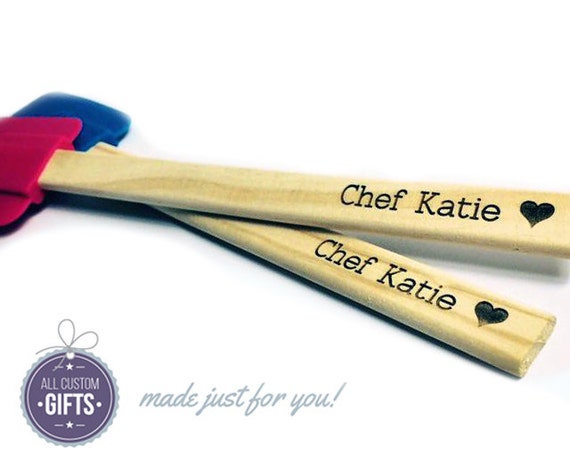 Personalized Laser Engraved Silicone Spatula - Perfect Gift for Bakers - Shower, Wedding, or Housewarming Gift