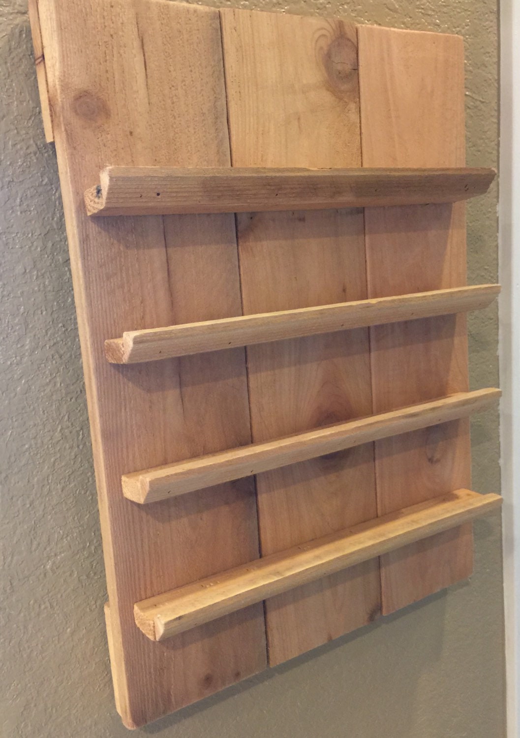 Cedar wooden shelf essential oil shelf wall by ScratchandBurn