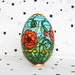RESERVED for N. Poppies on motives of Tiffani stained glass. Goose egg.