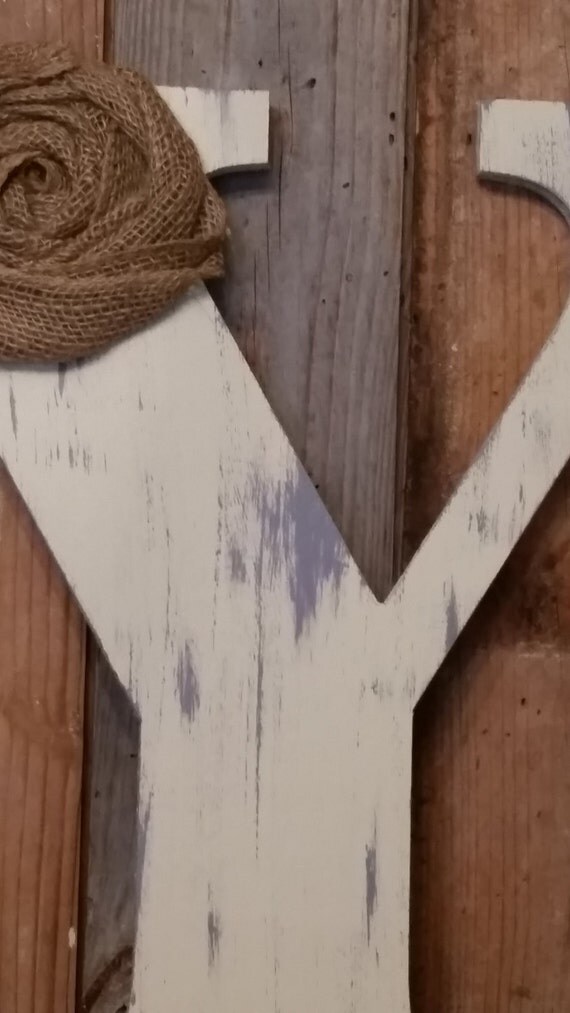 9.5 Rustic Chic Wooden Letter Home Decor Letters by ThePinkToolBox