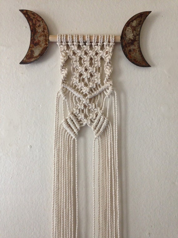 Crescent Moon Macramé Wall Hanging