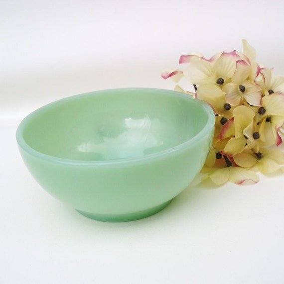 Vintage Jadeite Chili Bowl Fire King Jadite Cereal Bowl Anchor