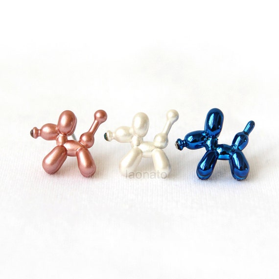 mardi gras balloon dog earrings