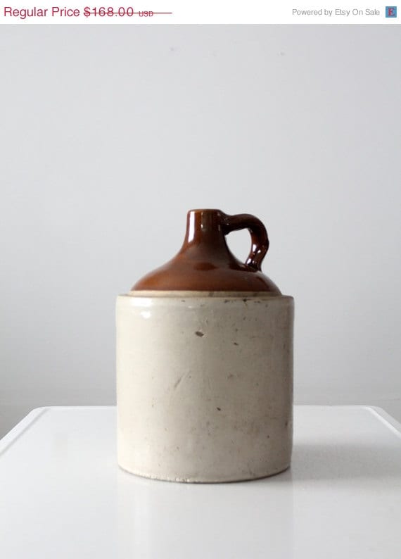 Antique Stoneware Jug Primitive Kitchen Decor By 86home On Etsy