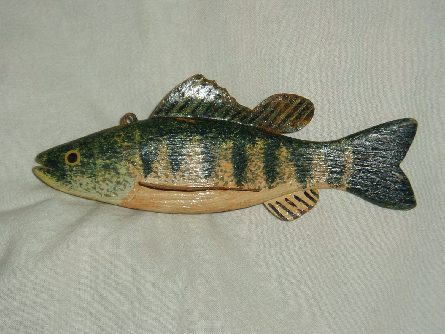 Vintage Wood Fish Decoy Perch 1