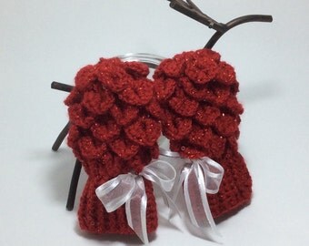 CROCHET PATTERN, PDF pattern, crocodile stitch pattern, Baby thumbless mittens pattern, Easy baby mittens, original mitten design