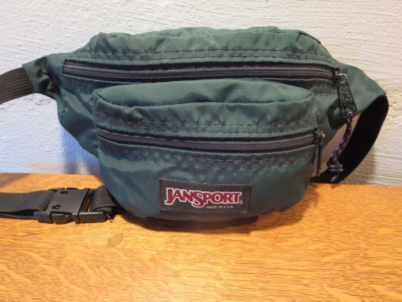 Vintage Jansport Fanny Pack GREEN JANSPORT Bum Bag Waist