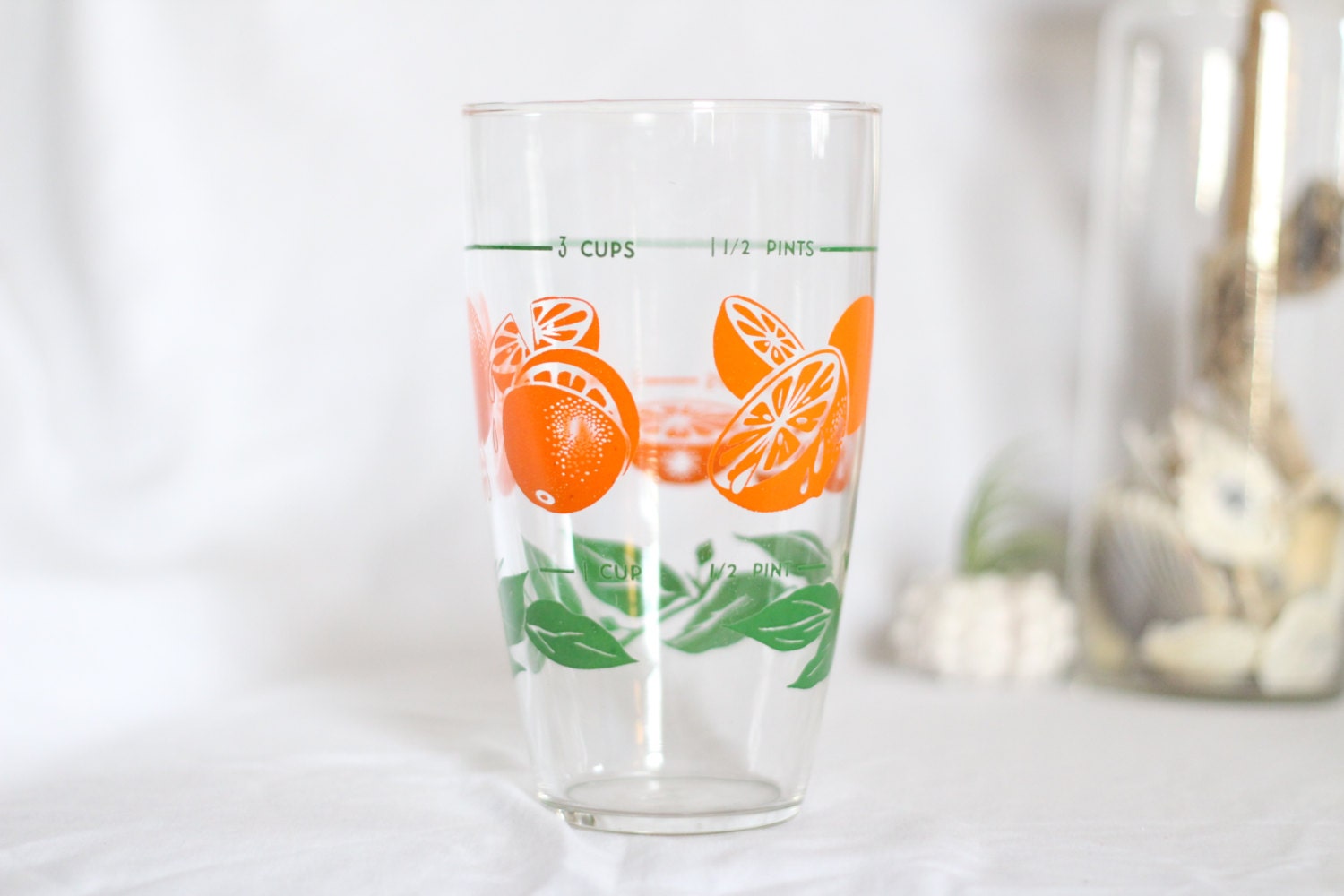 1970's Libbey Vintage Orange Juice Glass / Pitcher