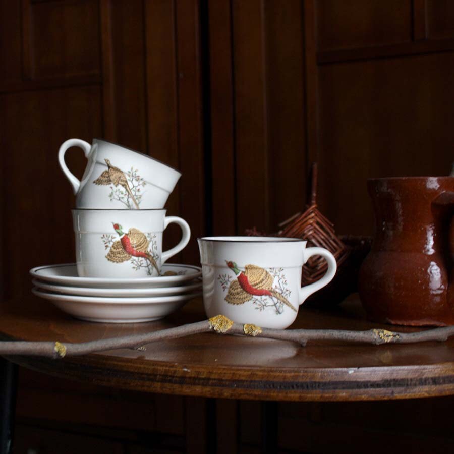 Vintage Irish Arklow Tea Cups With Saucers. Rustic Romantic Kitchen ...