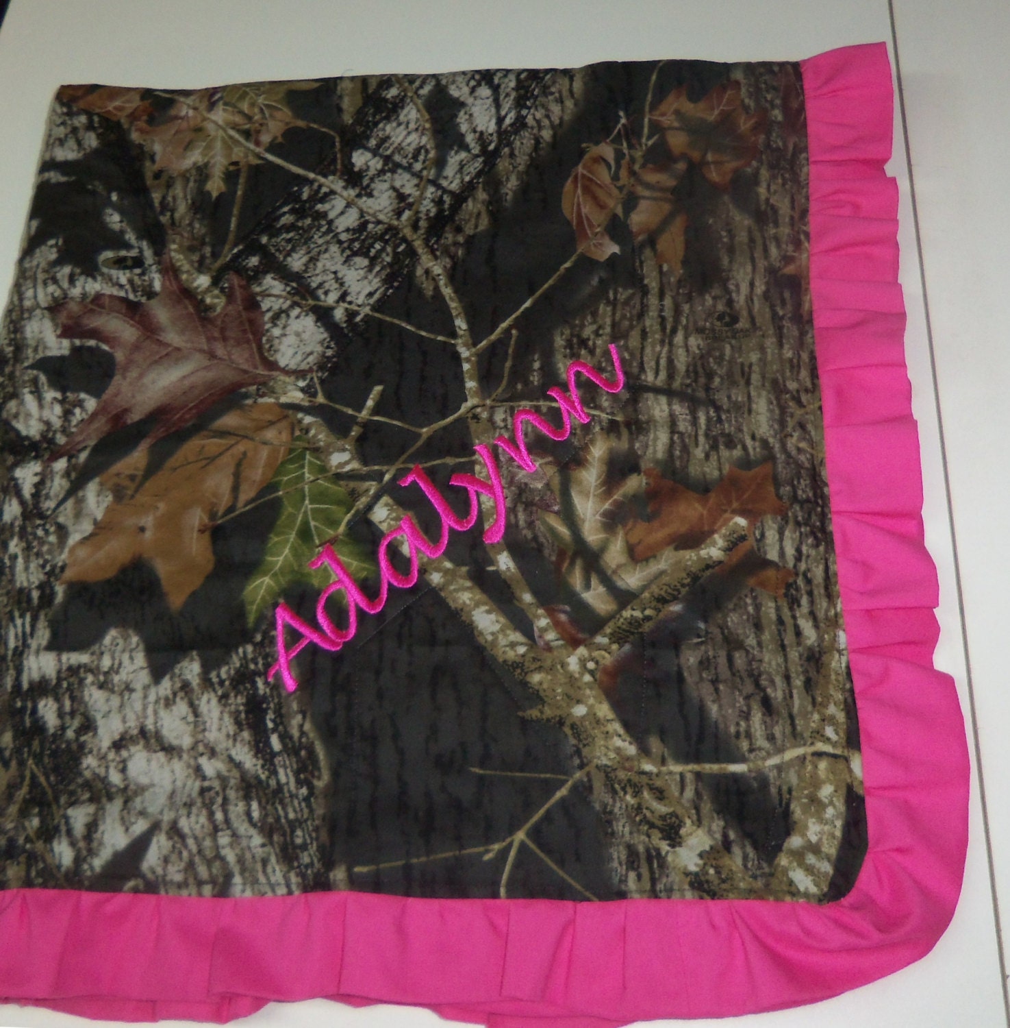 Minkie and Camo Personalized Baby Blanket