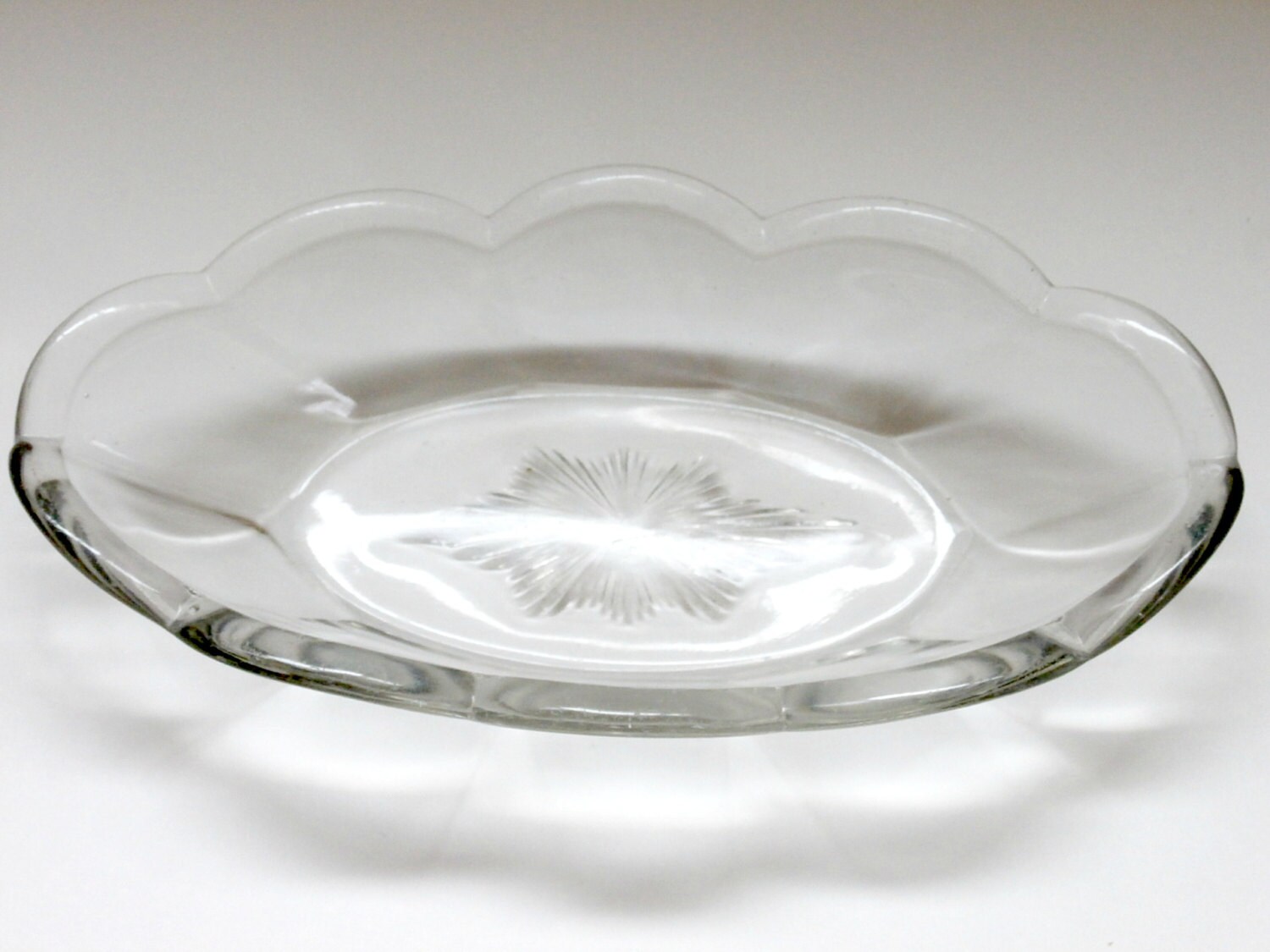 vintage crystal glass butter dish antique butter server glassware