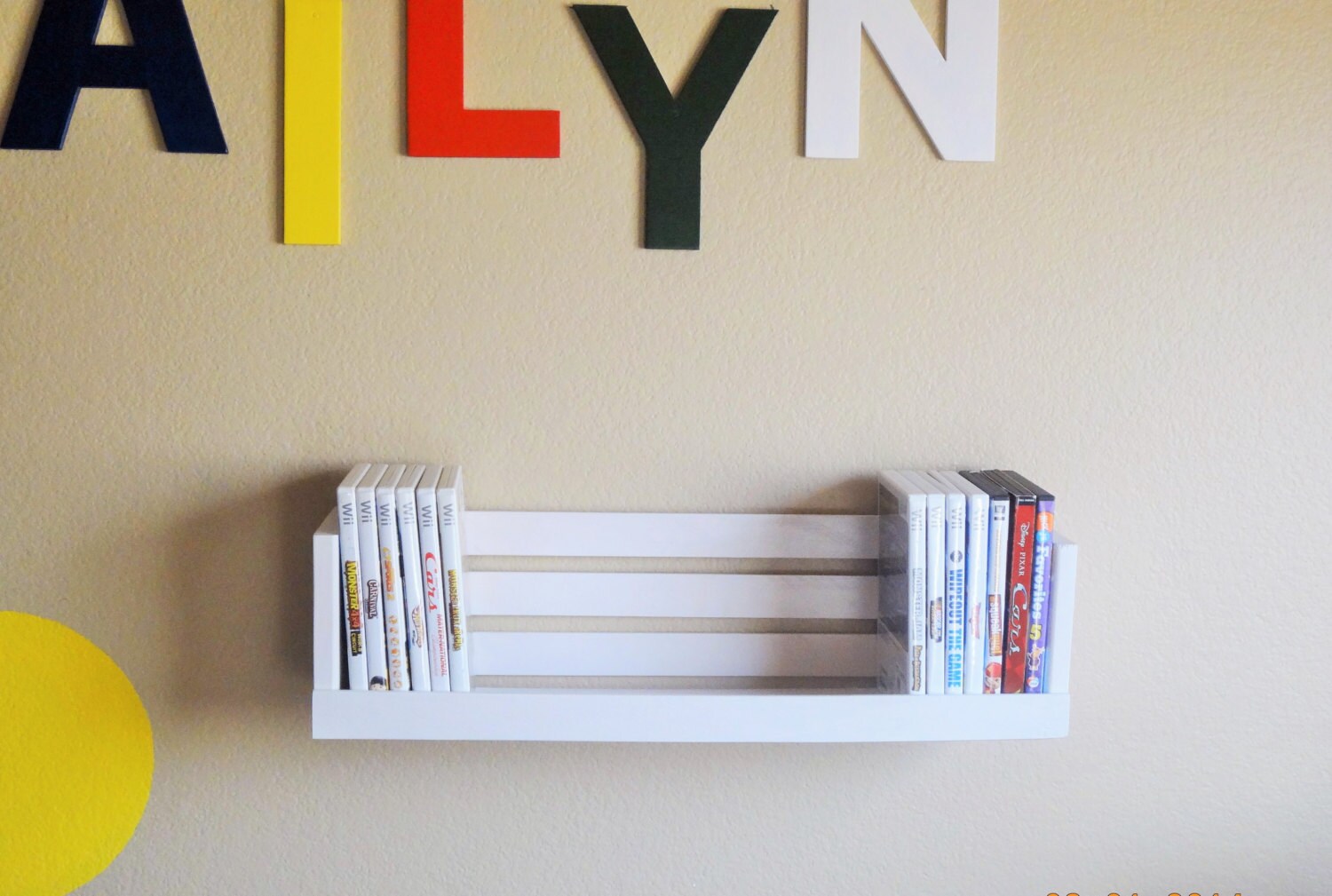 Video Game Storage Organizer DVD Storage Shelf White Cd