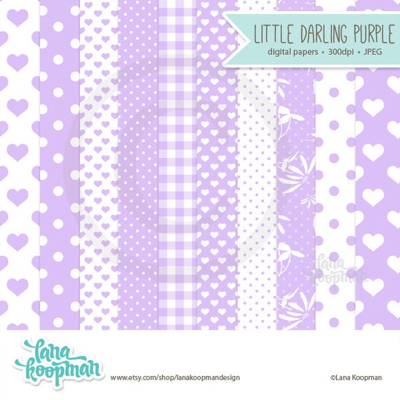 Digital Scrapbook Papers, 12x12 Paper, 12x12 Background, Digital Background Papers, Heart Papers, Polka dots Background Il_570xn