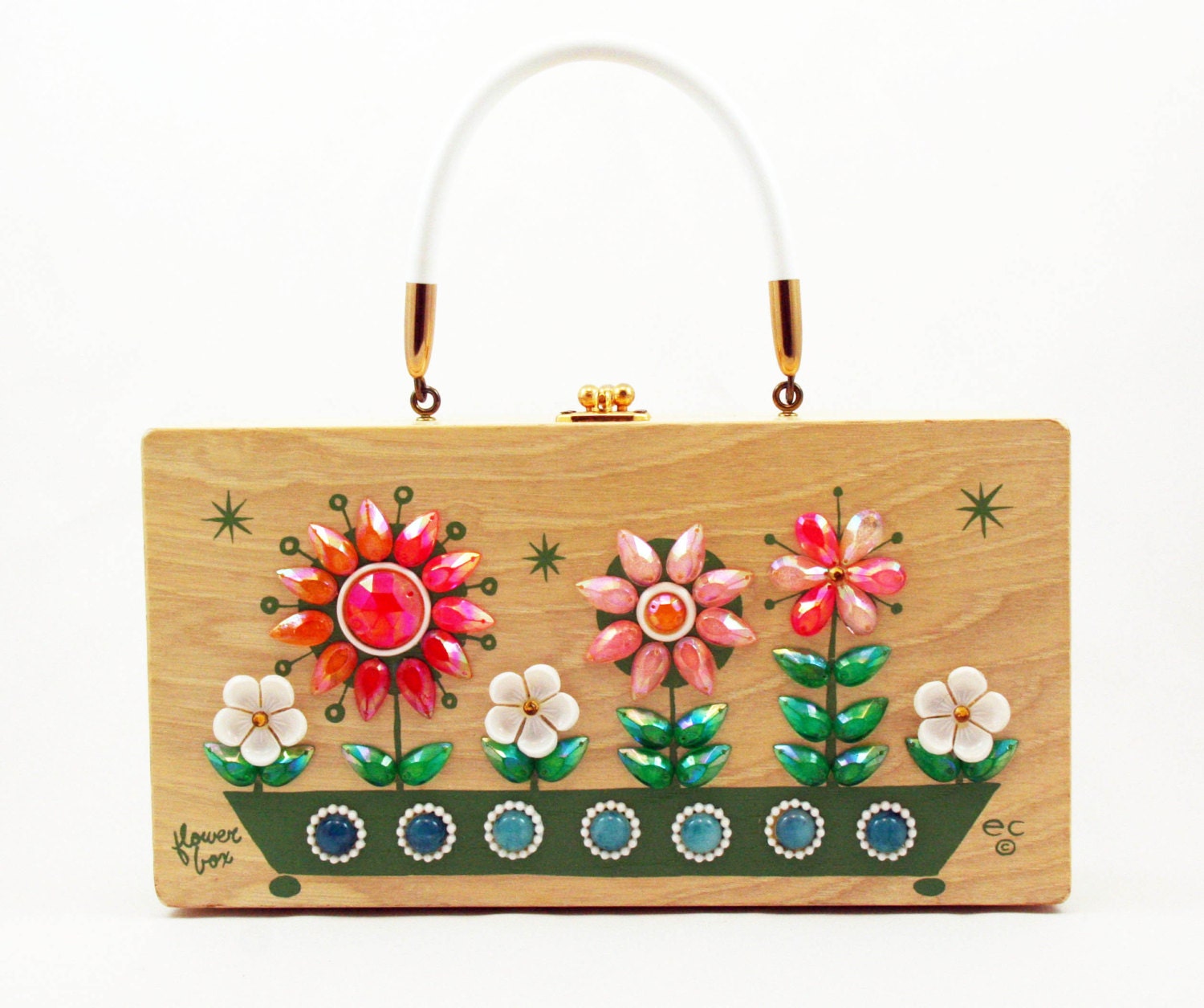 Enid Collins of Texas Flower Box Box Bag