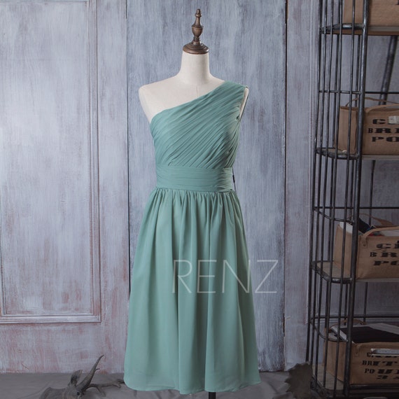 2016 Dusty Blue Bridesmaid dress Teal A line Formal by RenzRags
