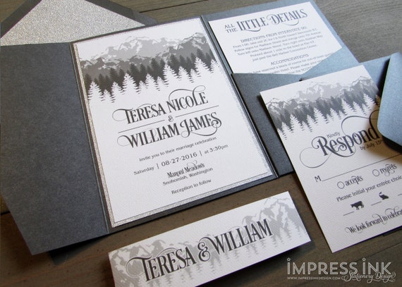 Rocky Mountain Wedding Invitations 1