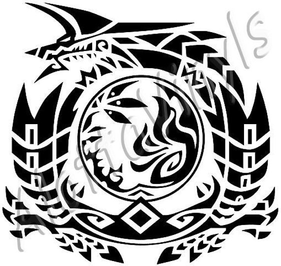 Monster Hunter Jinouga Zinogre Crest Icon Logo by AlottaVinyls