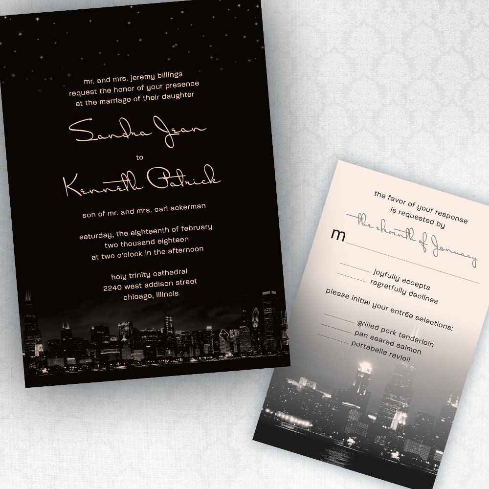 Chicago Skyline Invitations 6