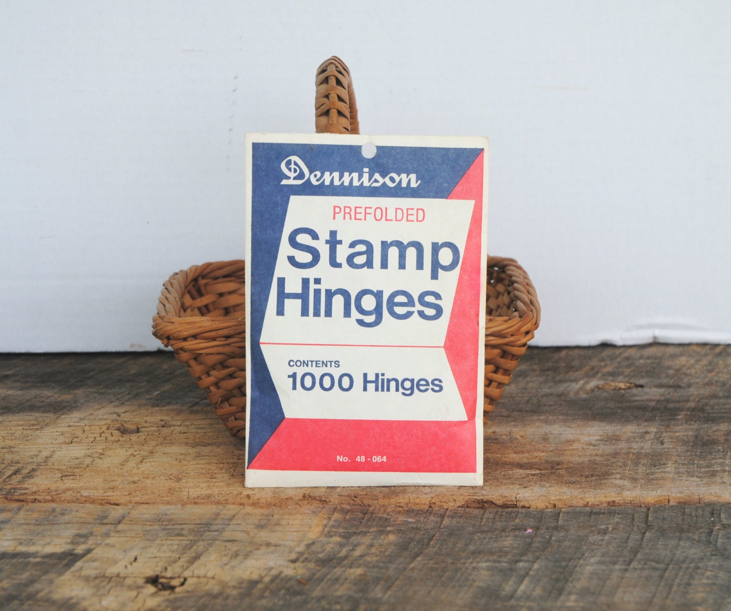 Vintage Dennison PreFolded Stamp Hinges Opened Package