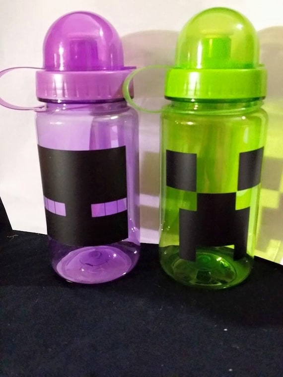 minecraft water bottles by AllThingsAlbohn on Etsy