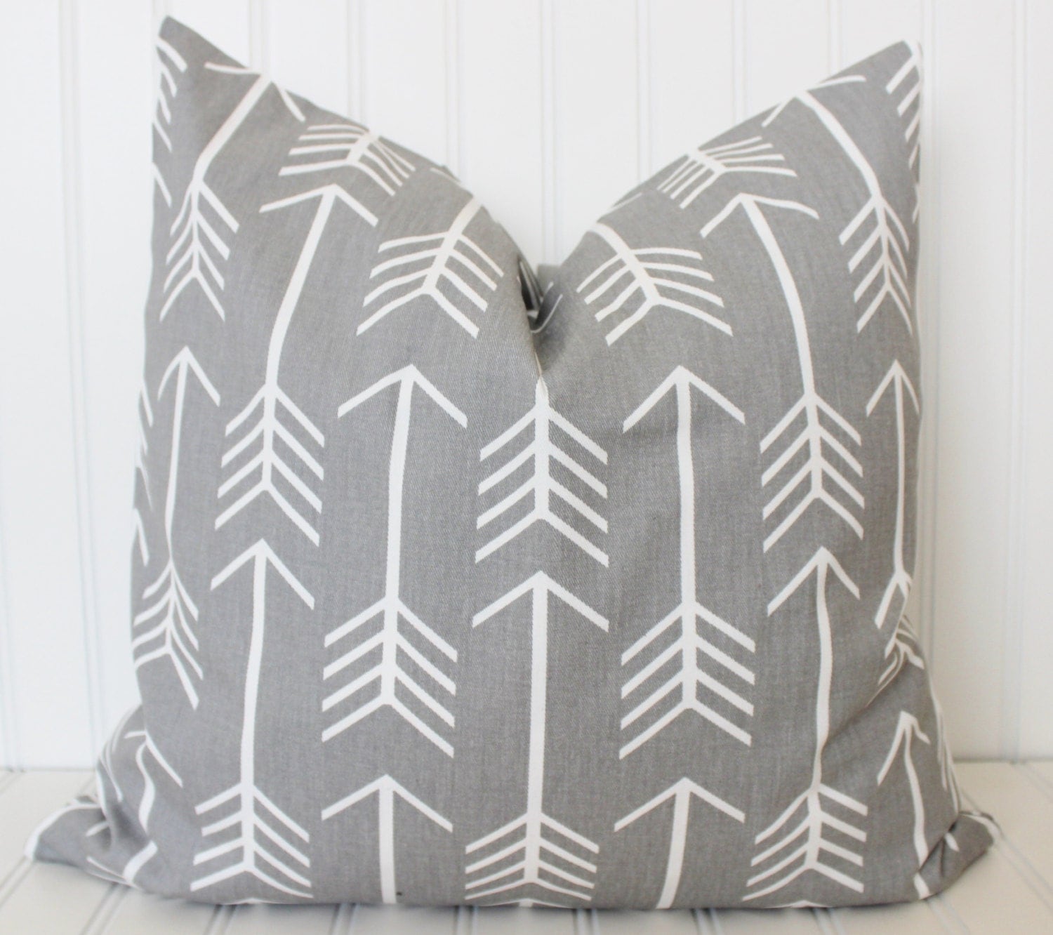 Arrow Pillow Gray Arrow Pillow Decorative Throw Pillow
