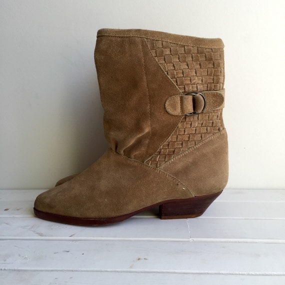 vintage suede ankle boots