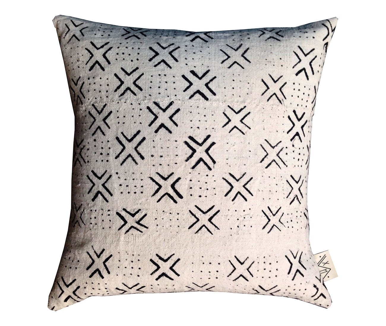 White Mudcloth Pillow Covers