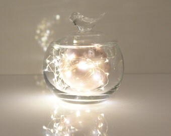 FAIRY LIGHTS - Microdrop LED string / warm white - mini wedding decorations lights- copper wire - christmas decorations - new year decor