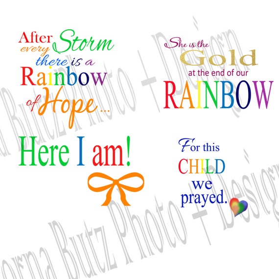 Download Instant download of Rainbow Baby Quotes by greenearthstudio