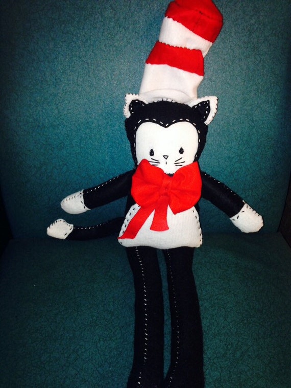 Cat in the Hat Handmade 21 Plush Doll Made to by ThePhinaProject