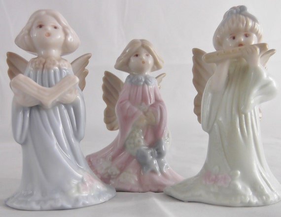 Vintage Russ Porcelain Angels Collectible by SusieSellsVintage