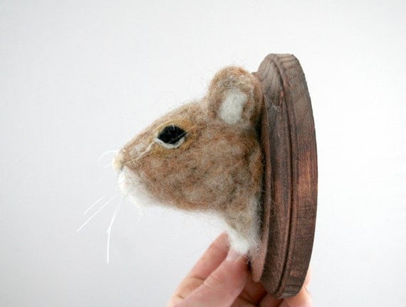 Wool Faux Taxidermy Squirrel (Sciuridae)