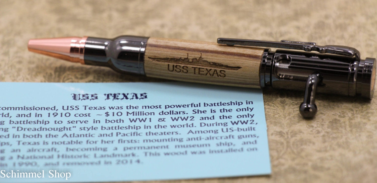Handmade Schimmel Pen, Mini Bolt Action Bullet Pen, Gun with