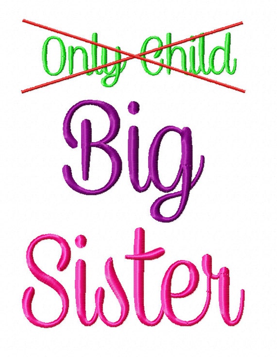 Big Sister Embroidery Design