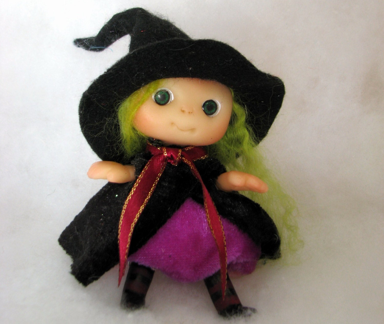 Halloween Witch Elvira OOAK Cute Baby Doll