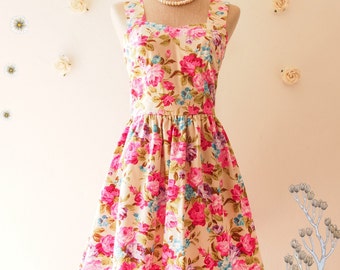 Summer Floral Dress Floral Bridesmaid Dress Vintage Inspired Dreamy ...