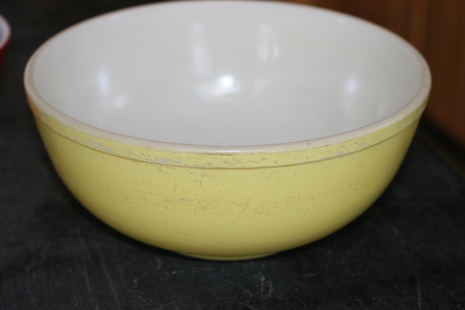 Old Primary Color Pyrex Nesting Bowl Large by vintageatmosphere