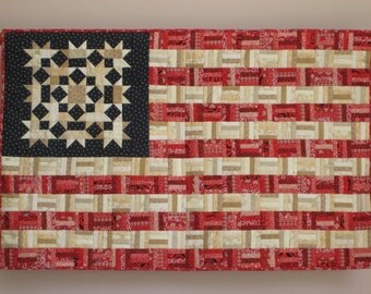 PDF Quilt Pattern -- Digital Pattern for Flag #2 wall quilt (pdf)