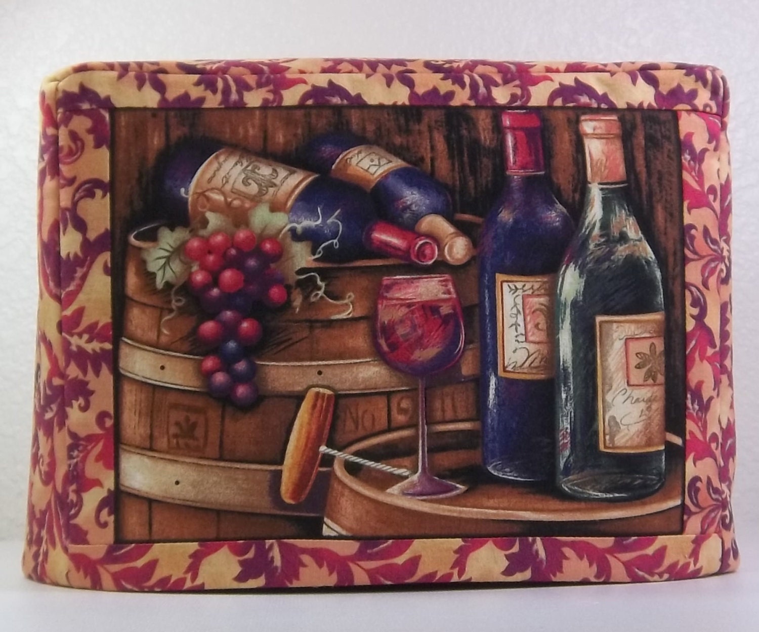 Wine Toaster Cover 2 Slice Toaster Cover by PatsysPatchwork