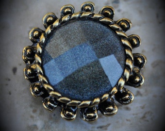 Brass Crystal 2 Hole Large Sliders - 7315