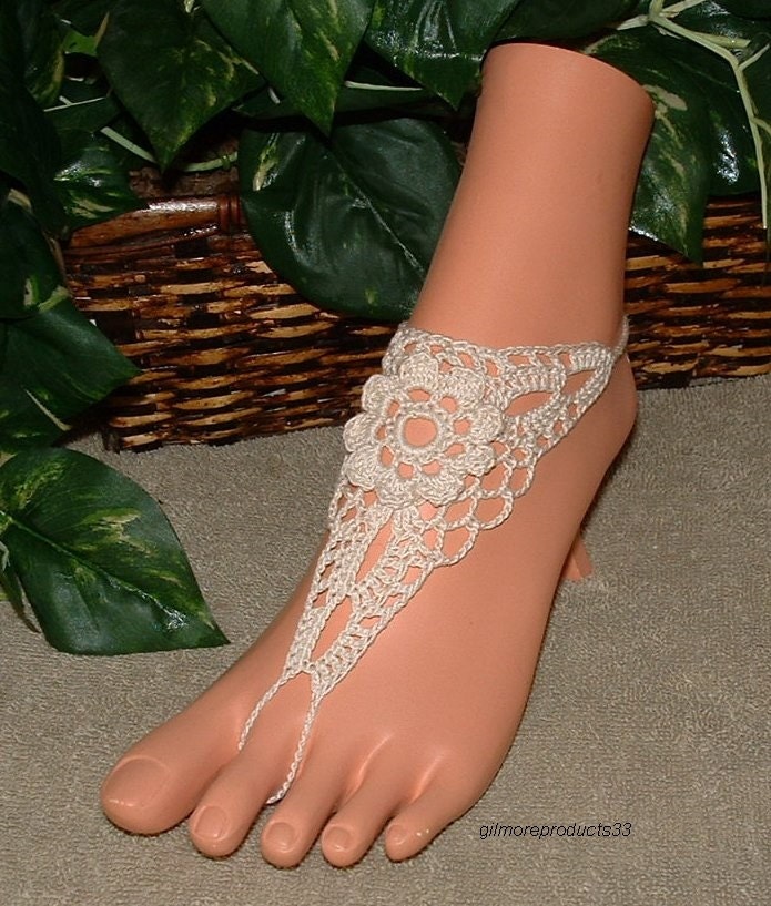 Barefoot sandal ivory barefoot sandal lace by gilmoreproducts33