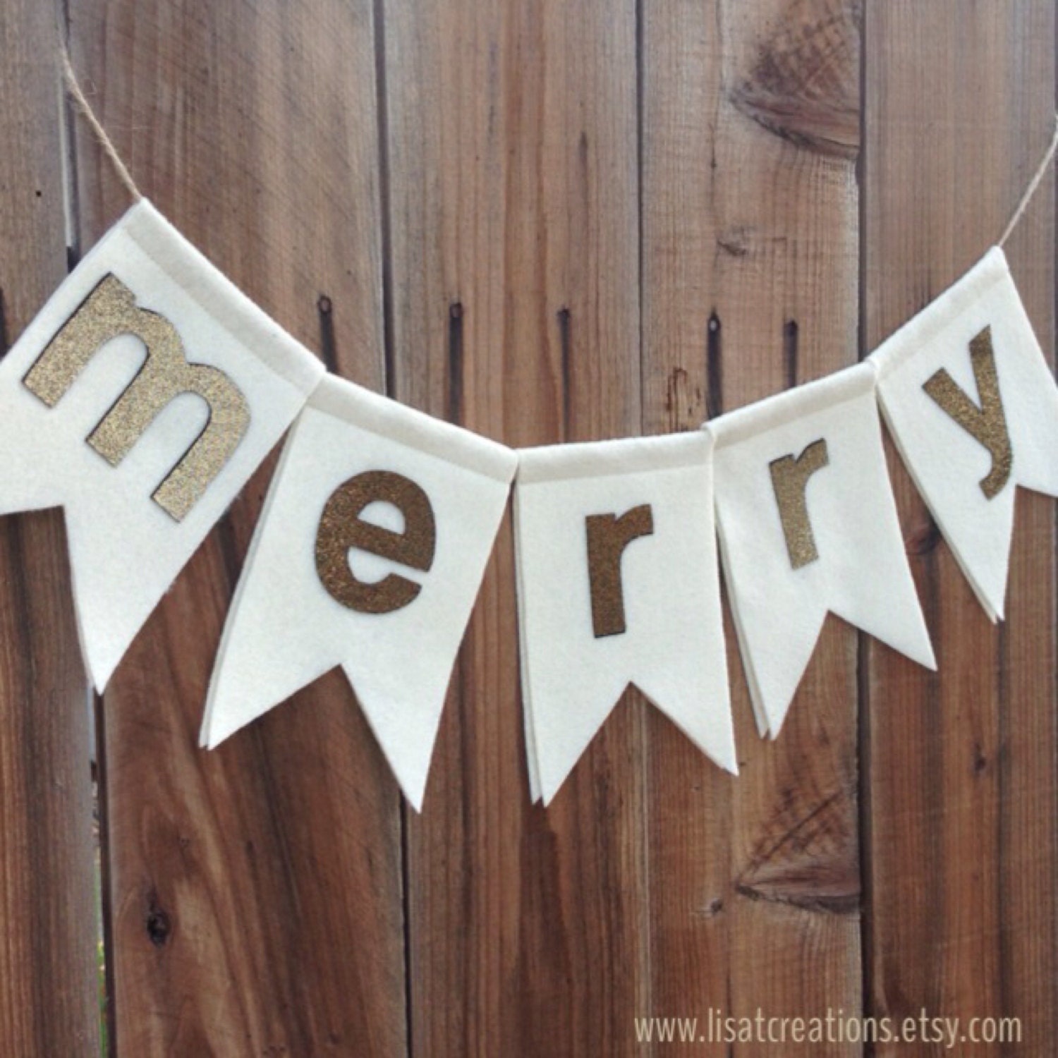 Merry Felt Bunting // Christmas decoration // READY TO SHIP